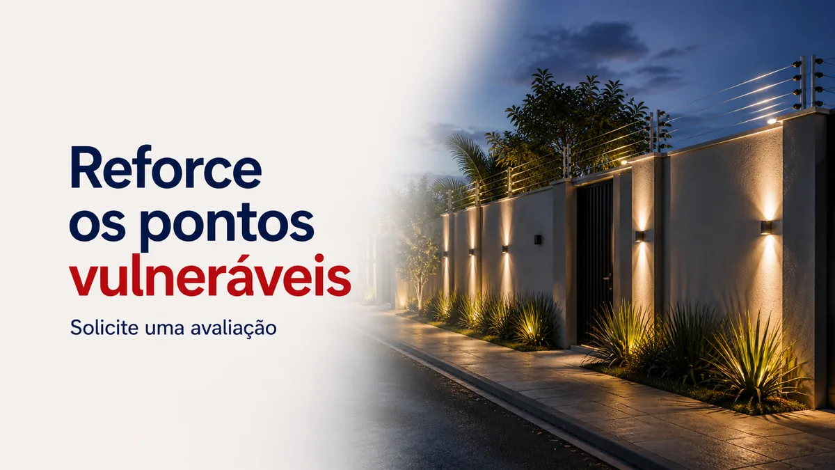 Proteção perimetral para muros e áreas externas
